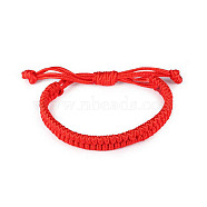 Adjustable Waxed Cord Braided Bracelets, Red String Bracelets, Red, 6 inch~7-7/8 inch(150~200mm), 9~12mm(BJEW-E304-15)