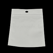 Pearl Film Plastic Zip Lock Bags, Resealable Packaging Bags, with Hang Hole, Top Seal, Self Seal Bag, Rectangle, White, 15x10cm, inner measure: 12x9cm(OPP-R003-10x15)