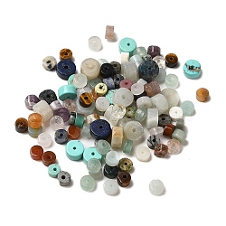 Natural Mixed Gemstone Beads, Disc, Heishi Beads, Mixed Dyed and Undyed, 4~6.5x2~3.5mm, Hole: 1mm, about 467pcs/50g(G-XCP0001-16)