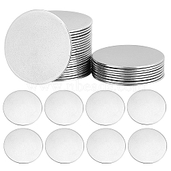 Stainless Steel Stamping Blank Tag Cabochons, Flat Round, Stainless Steel Color, 30x1mm, 30pcs/box(STAS-PH0019-31P)