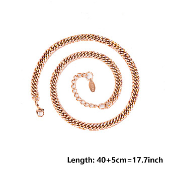 3MM Unisex 304 Stainless Steel Curb Chains Necklaces