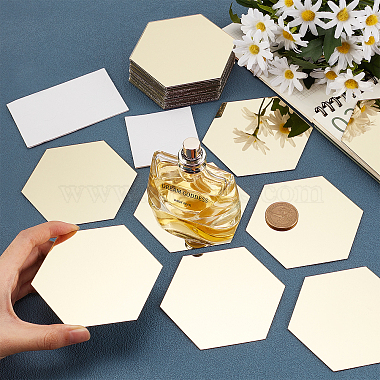 décoration murale miroir hexagonale en acrylique(DIY-WH0221-30B)-3