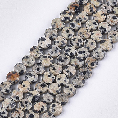 6mm Flat Round Dalmatian Jasper Beads