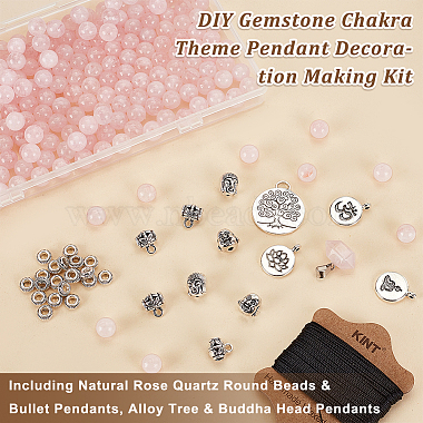 Kit de fabrication de décoration de pendentif sur le thème des chakras(DIY-OC0011-97B)-4