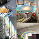 Gorgecraft 16Sheets 4 Style Waterproof PVC Colored Laser Stained Window Film Adhesive Stickers(DIY-WH0256-059)-7