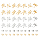 Unicraftale 40Pcs 2 Colors 201 Stainless Steel Snowflake Stud Earring Findings(STAS-UN0047-60)-1