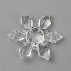 Christmas Transparent Acrylic Connector Charms, Snowflake Links, Clear, 28.5x25x6.5mm, Hole: 2mm(A-OACR-WH0037-02C-02)