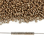 TOHO 11/0 Demi Round Beads, Japanese Seed Beads, (204) Gold Luster Montana Blue, 2.2x0.9mm, Hole: 0.8mm, about 1733pcs/10g(X-SEED-DR11-0204)