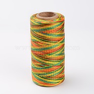 Flat Waxed Polyester Cords, Colorful, 1x0.3mm, about 284.33 yards(260m)/roll(YC-K001-21)