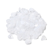 Acrylic Beads, Imitation Gemstone, Chip, White, 8x6x4mm, Hole: 1.4mm(OACR-C020-02I)