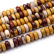 Rondelle Natural Mookaite Beads Strands, 12x5~6mm, Hole: 1mm; about 66pcs/strand, 15.7inches(G-F216-22)