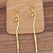 Alloy Vine Hair Sticks, with Loop, Long-Lasting Plated Hair Accessories for Women, Golden, 176x18mm(OHAR-PW0006-14A)