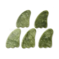 Natural Lemon Jade Gua Sha Boards, for Anxiety Therapy, Wing, 71~78x48~50x4~4.5mm(G-G065-01A)