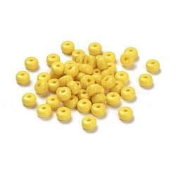 Opaque Acrylic Column Beads, Yellow, 7x4mm, Hole: 1.8mm(SACR-B007-01A)