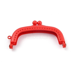 Candy Color Plastic Bag Handles, for Bag Straps Replacement Accessories, Arc, Red, 6x9.5x1.2cm(KY-C103-01F)