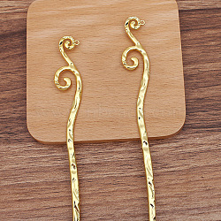 Alloy Vine Hair Sticks, with Loop, Long-Lasting Plated Hair Accessories for Women, Golden, 176x18mm(OHAR-PW0006-14A)