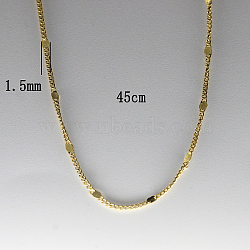 Gold-Plated Stainless Steel Curb Chain Necklaces for Women(CH6002-1)