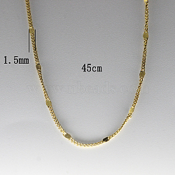 Gold-Plated Stainless Steel Curb Chain Necklace for Women(CH6002-1)