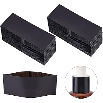 PVC Heat Shrink Flims, for Sleeve Label Printing, Rectangle, Black, 66x25mm