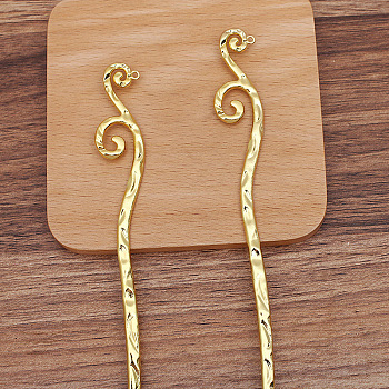 Alloy Vine Hair Sticks, with Loop, Long-Lasting Plated Hair Accessories for Women, Golden, 176x18mm