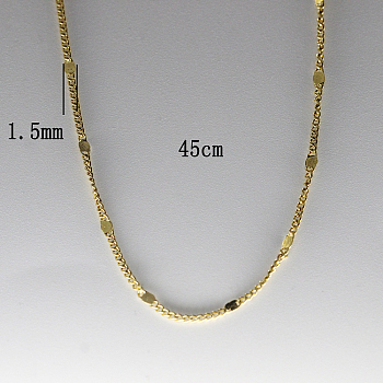 Gold-Plated Stainless Steel Curb Chain Necklace for Women