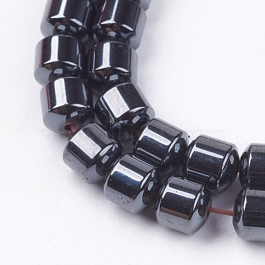 12x6mm 8x8mm 3 Strands of Magnetic Tiwst Style Hematite Black Beads 5x8mm 