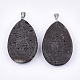 Electroplate Natural Druzy Agate Pendants(G-T112-09A)-2