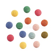 40Pcs 8 Colors Resin Cabochons, DIY for Earrings & Bobby pin Accessories, Flat Round, Mixed Color, 15.5~16x6.5mm, 5pcs/color(RESI-CJ0001-195)