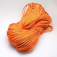 7 Inner Cores Polyester & Spandex Cord Ropes, Solid Color, for Rope Bracelets Making, Dark Orange, 4~5mm, about 109.36 yards(100m)/bundle, 420~500g/bundle(RCP-R006-181)