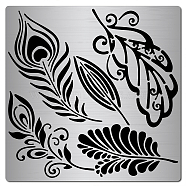 Stainless Steel Cutting Dies Stencils, for DIY Scrapbooking/Photo Album, Decorative Embossing DIY Paper Card, Stainless Steel Color, Leaf Pattern, 160x160x0.5mm(DIY-WH0238-030)