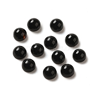 Natural Black Agate(Dyed & Heated) Cabochons, Half Round, 3x2mm(G-P521-01A)