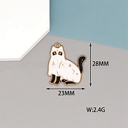 Alloy Enamel Pendants, Golden, Cat Charm, 28x23mm(PW-WG68434-09)