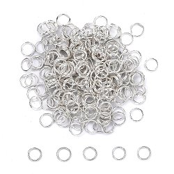 Brass Split Rings, Double Loops Jump Rings, Silver Color Plated, 5x1.2mm, about 3.8mm inner diameter, Single Wire: 0.6mm, about 18pcs/20g(X-JRDC5MM-S)