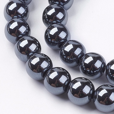 Non-Magnetic Synthetic Hematite Beads Strands(X-G-H1623-8mm-2)-3