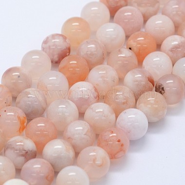 Natural Cherry Blossom Agate Beads Strands(G-I206-01-10mm)-2