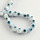 Perles rondes vernissées de mauvais œil manuelles(X-LAMP-R114-6mm-07)-1