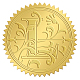 自己粘着性の金箔エンボスステッカー(DIY-WH0211-318)-1