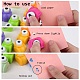 Mini juegos de punzones de papel para manualidades de plástico de un solo color al azar o colores mezclados al azar para álbumes de recortes y artesanías de papel(AJEW-L051-05)-4