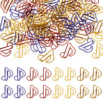 80Pcs 4 Colors PET Plastic Paper Clip, Musical Note, Mixed Color, 29x25x2.5mm, 20pcs/color(AJEW-TA0003-07)