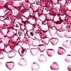 200Pcs 2 Colors Imitation Taiwan Acrylic Rhinestone Cabochons, Flat Back & Faceted, Heart, Deep Pink, 12x12x2.5mm, 100pcs/color(GACR-YW0001-06)