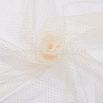 Polyester Mesh Lace Fabric, for Kids Party Dress Decoration, Garment Making, Blanched Almond, 1600~1640x0.1mm, 3m/pc(DIY-WH0504-430A)
