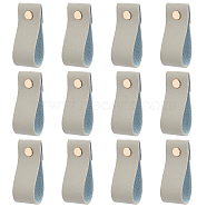 Rectangle Leather Drawer Handles, with Iron Screw, Antique White, 175x26.5x1.5mm(AJEW-WH0251-77A)