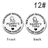 Stainless Steel Commemorative Coins, Double Sided, Flat Round with Pattern, Baby Pattern, 29.5x1.5mm(STAS-WH0022-46L)