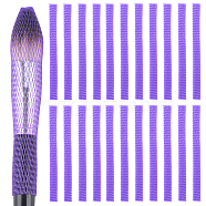 100Pcs Mesh Net Makeup Brush Protector, Purple, 12x1x0.15cm, about 100pcs/bag(MRMJ-GF0001-47A)