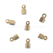 Iron Folding Crimp Ends, Fold Over Crimp Cord Ends, Antique Bronze, 6x3x2.3mm, Hole: 1.2mm(IFIN-ZX994-AB)