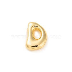 Brass Pendants, Real 18K Gold Plated, Letter C, 22x15.5x6mm, Hole: 3.5x2mm(KK-P262-01G-D)