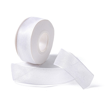 10 Yards Polyester Chiffon Ribbon, for DIY Jewelry Making, White, 1- inch(25.5mm)