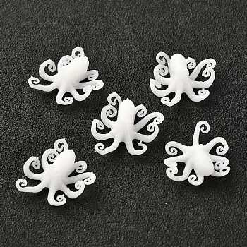 3D Resin Model, UV Resin Filler, Epoxy Resin Jewelry Making, Octopus, White, 18x18x6.5mm