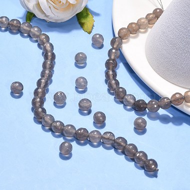 Natural Grey Agate Beads Strands(G-G067-8mm-1)-6