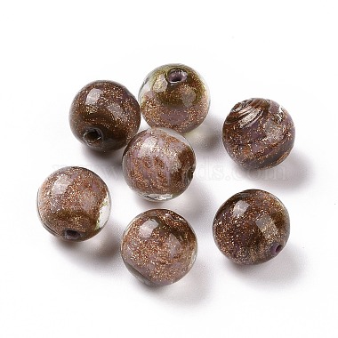 Perles vernissées de sable d'or manuelles (LAMP-C004-02B)-3
